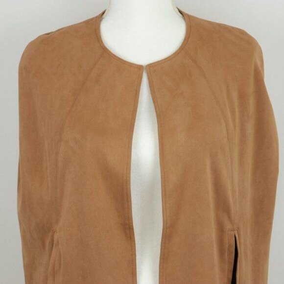 Anthropologie Andersen & Lauth Women's Tan One Size Vegan Leather Open Front Cap - Picture 2 of 9